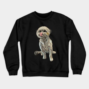 Funny dog drawing Crewneck Sweatshirt